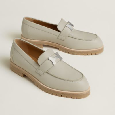 タンスノーイー( ᐪ꒳ᐪ ) HERMES アイボリー レザー ミュール タン